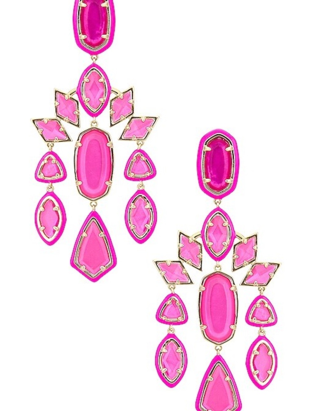 Kendra Scott Barbie Collection Greta Statement Earrings in Pink Mix - Picture 5 of 5